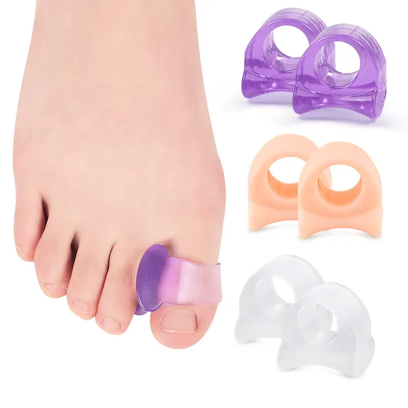 

2pcs Soft Gel Toe Separator Hallux Valgus Bunion Spacers Overlapping Toes Thumb Corrector Foot Care Tool Toe Protector