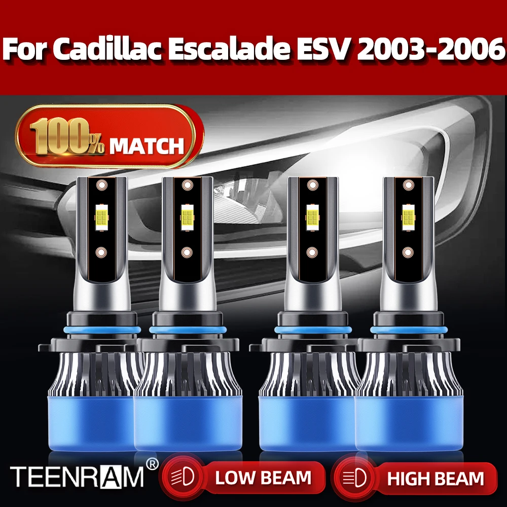 

240W 40000LM Canbus LED Car Headlight 9005 HB3 9006 HB4 Auto Light Bulbs 12V 6000K For Cadillac Escalade ESV 2003 2004 2005 2006