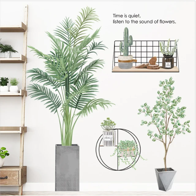 Cserélhető Anemonok Váza Vinil Fali Matricák A Nappali Hálószoba Kanapé Háttér Otthoni Dekoráció - Image 5