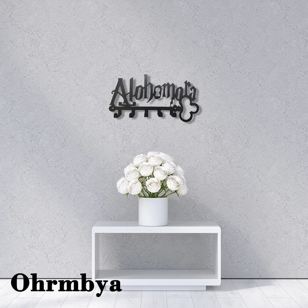 Key Hooks for Wall Decoration,Alohomora Magic Theme Wall Mounted Hooks Metal Key Holder for Entryway Key Cabinet Kids Room Decor 3