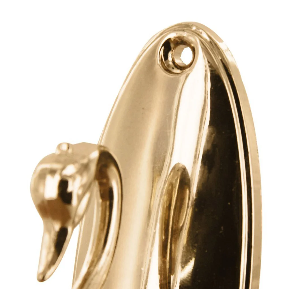 

Pair of Vintage Swan Style Drapery Curtain Holdbacks Tieback Hooks (Golden)