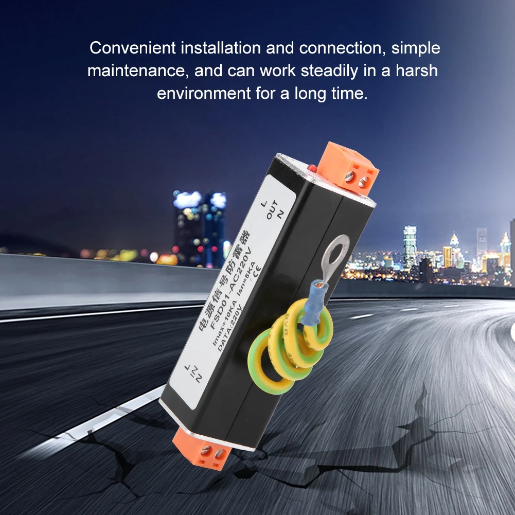 AC220V Power Surge Protector Protection Device Arrester SPD for CCTV AC/DC Power hot