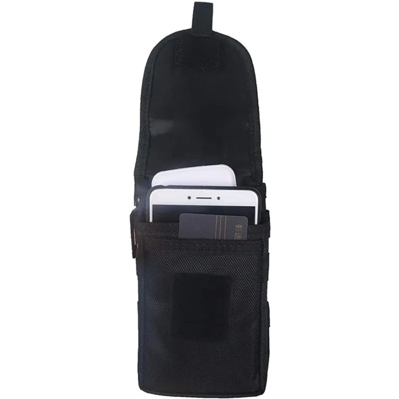 Cellphone Holster Case Mobile Phone Bags Black Nylon Vertical With Belt Clip Phone Pouch Anti-lost Outdoor Pouch Wallet Case