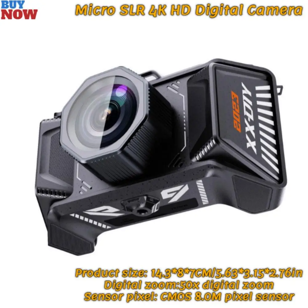 Micro SLR 4K HD Digital Camera 50x Digital Zoom Portable Full Color Monocular Telescopes Camcorder For Camping With LED