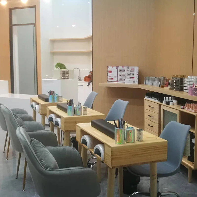 Professionale Manicure Nail Table Legno Moderno Semplice Bellezza Nail Table Cleaner Trucco Tavolo Manicure Salon Furniture Bl50Nt