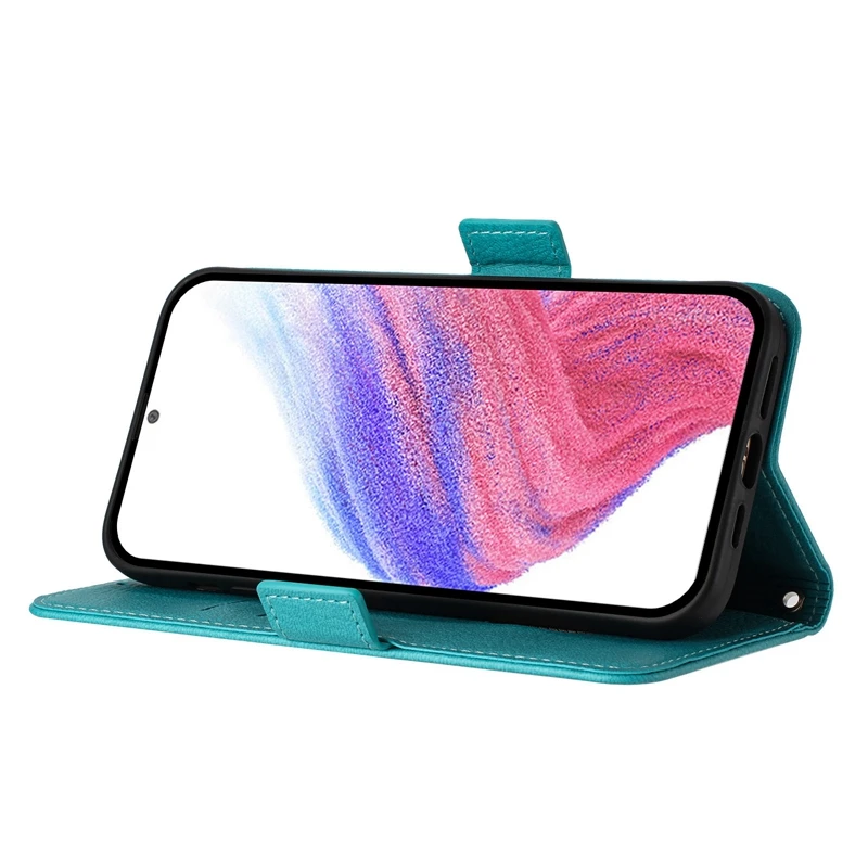Elegant 3D Rose Flip Wallet Case - Universal Smartphone Cover