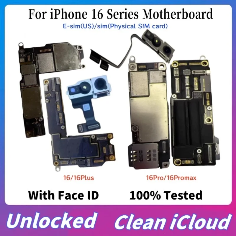 iPhone16 マザーボード　Face ID付き iPhone16 マザーボード Face ID付き Unlocked Motherboard For
