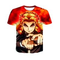 Anime Demon Slayer T Shirt Lovely Kamado Nezuko Costume Boys Girls T-shirt Summer Short Sleeves Oversized Streetwear Loose Tops 1