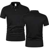 T-shirt d'été pour homme à manches courtes, col boutonné, coupe classique, décontracté, style polo, pull-over, couleur unie, léger, pour l'extérieur 5