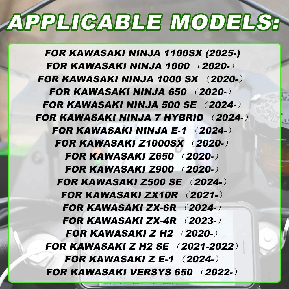 2020+ Ninja1000/SX For Kawasaki Ninja 1100SX 2025 ZX-6R Z500 SE 2024용 화면 보호기-오토바이 보호 장비 필름