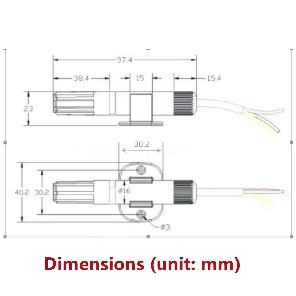 Am2305 digital temperatura e umidade sensor semicondutor