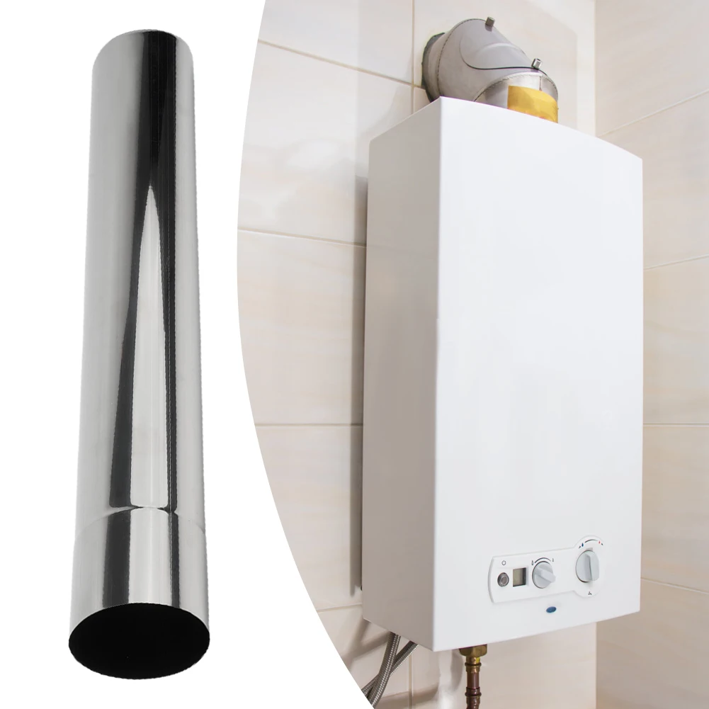 

20/30/40cm Stainless Steel Stove Pipe Straight Chimney Flue Gas Pipe Heater Exhaust Pipe For Flue Heating Equipment Hardware