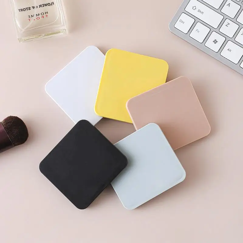 2-face Makeup Mirror Square Portable Cute Girl's Gift Hand Mini Mirror Pocket Double-sided Makeup Mirror Compact Multiple Colors