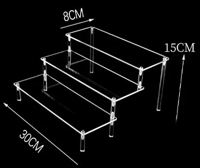 Clear Acrylic Display Stand For Anime Figures Cupcake Shelf Organizer thumbnail 11