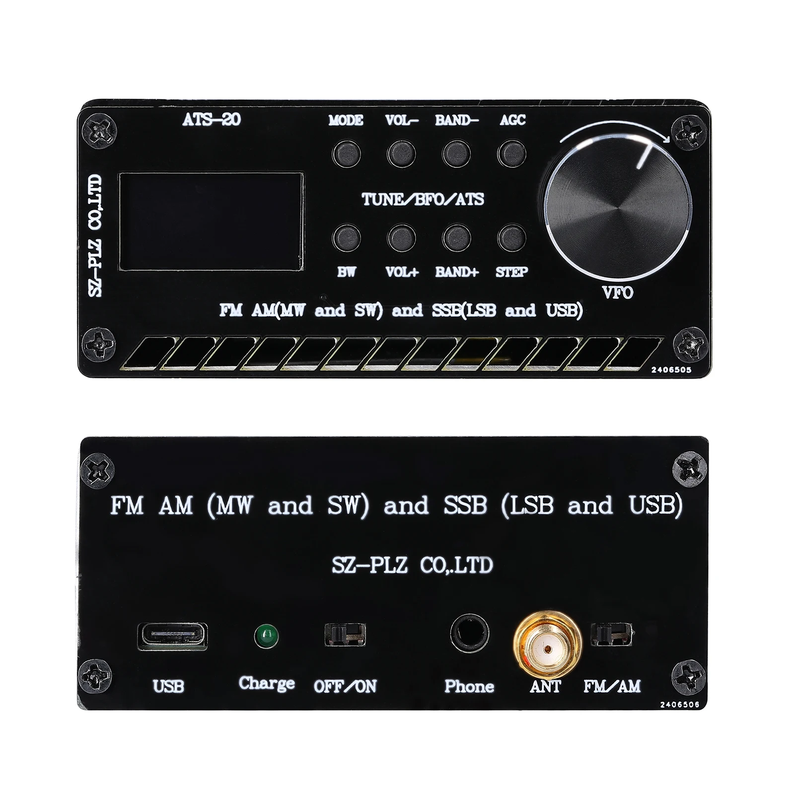 ATS-20 SI4735 Full Waveband Radio Receiver FM AM (MW & SW) SSB (LSB & USB) Covering Commercial Amateur Radio Bands