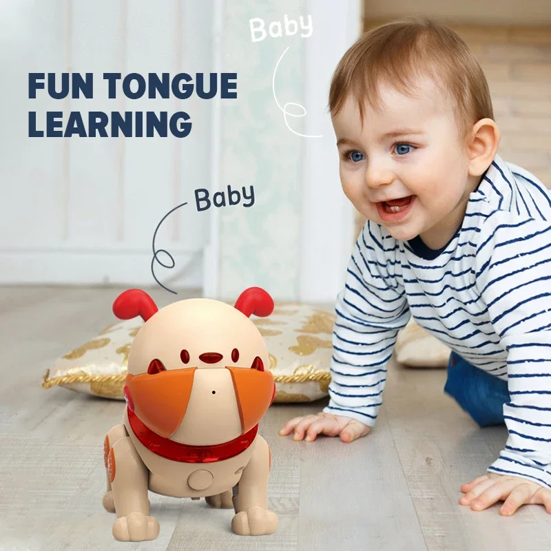 Smart Interactive Robot Dog Simulated Voice and Touch SensingSing Dancing Programmable Children's Educational Crawling Christmas