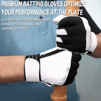Batting Gloves Men Adult for Baseball Softball Cabretta Leather Batting Glove 1 Pair 3