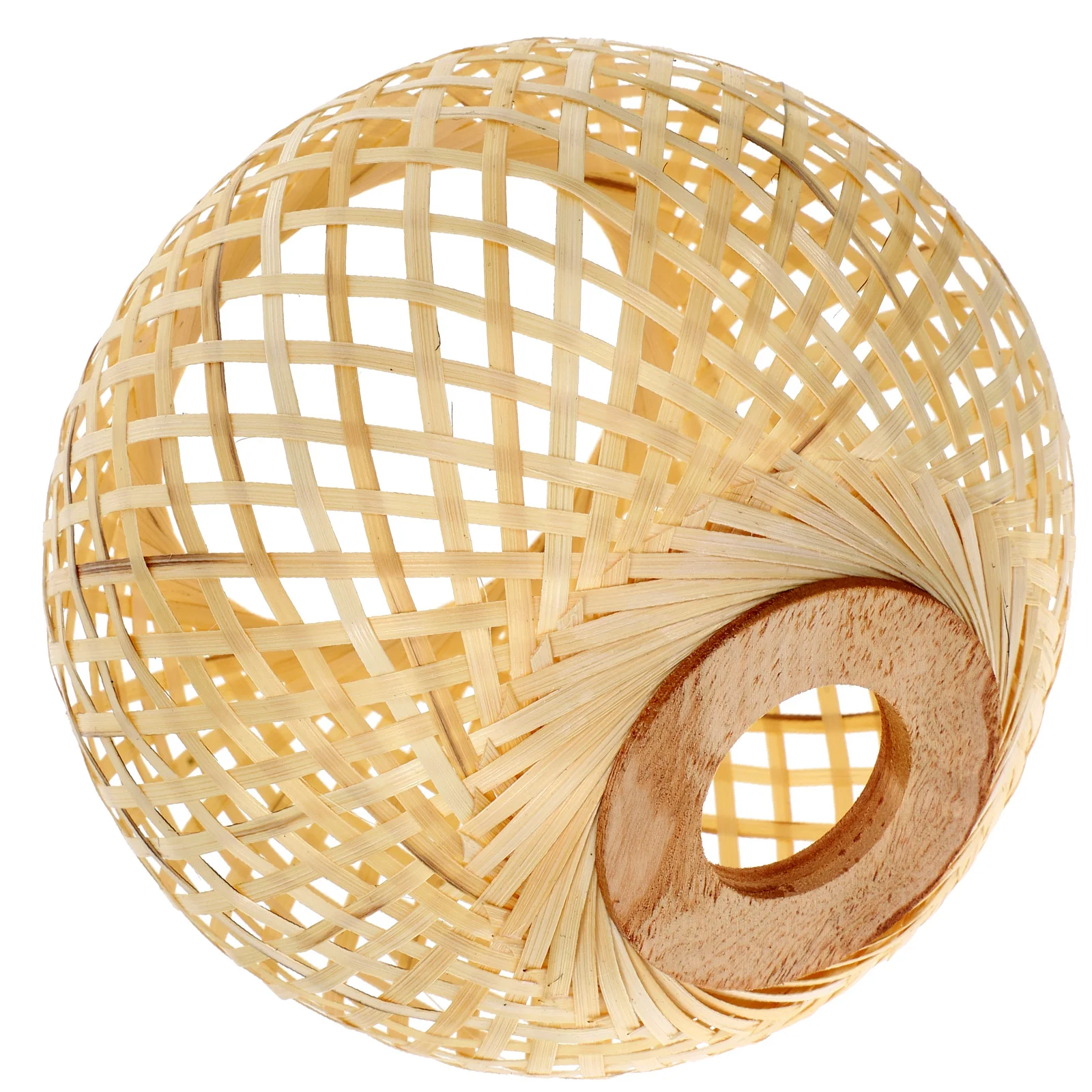 Woven Bamboo Lampshade Light Bulb Cage Guard Rattan Basket Chandelier Lamp Shade Light Cover 3pcs bamboo fruit basket handmade woven food serving storage container rustic decorative round rattan bread trays snack bowl