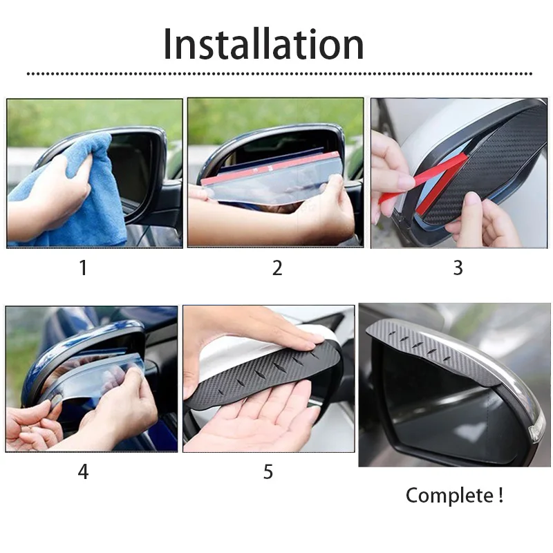 Neue! 2PCS Universal Auto Rückspiegel Regen Abdeckung Sonnenblende  Augenbraue Carbon Side View Spiegel Regen Wache Auto schutz - AliExpress