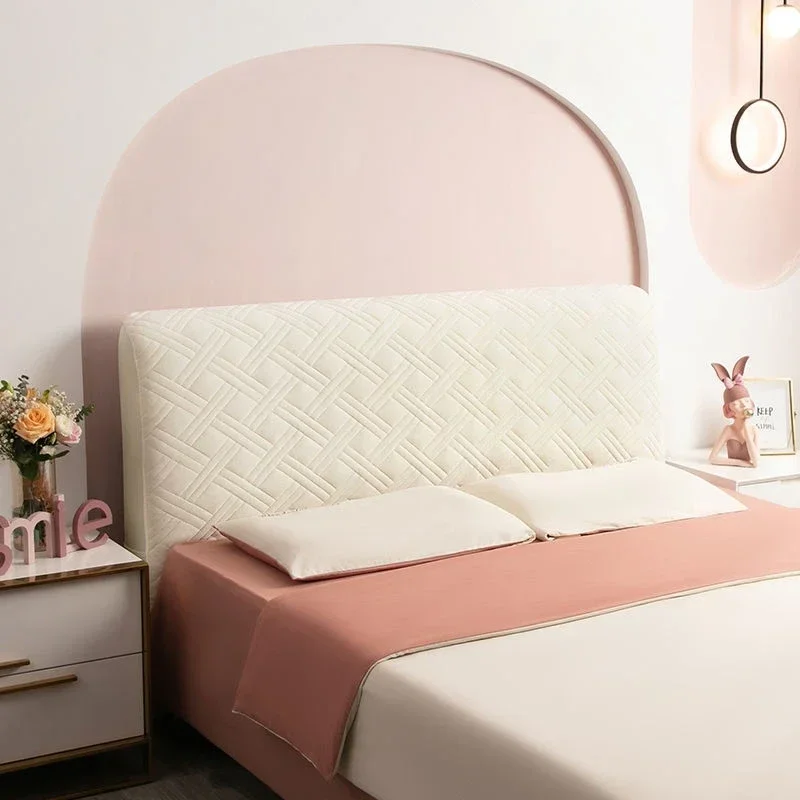 Thicken Soft Plush Quilted Head Cover Thicken Velvet Headboard Cover Solid Color Bed Back Dust Protector European Style velvet headboard cover bed headboard cover