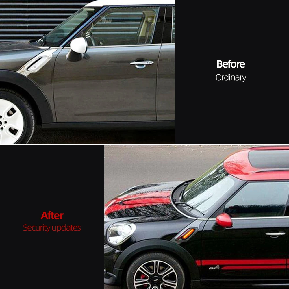 TECTICO LED Dynamic Indicators Yellow Clear Canbus Side Indicators Compatible With Mini Cooper R60 R61, 2 Lamps - View #6