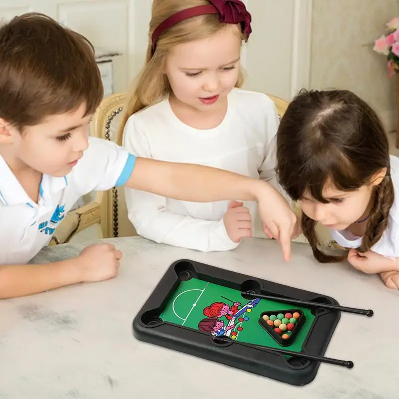 Small Pool Table Game Kids Billiards Table Pool Toy Interactive Game For Children Friends