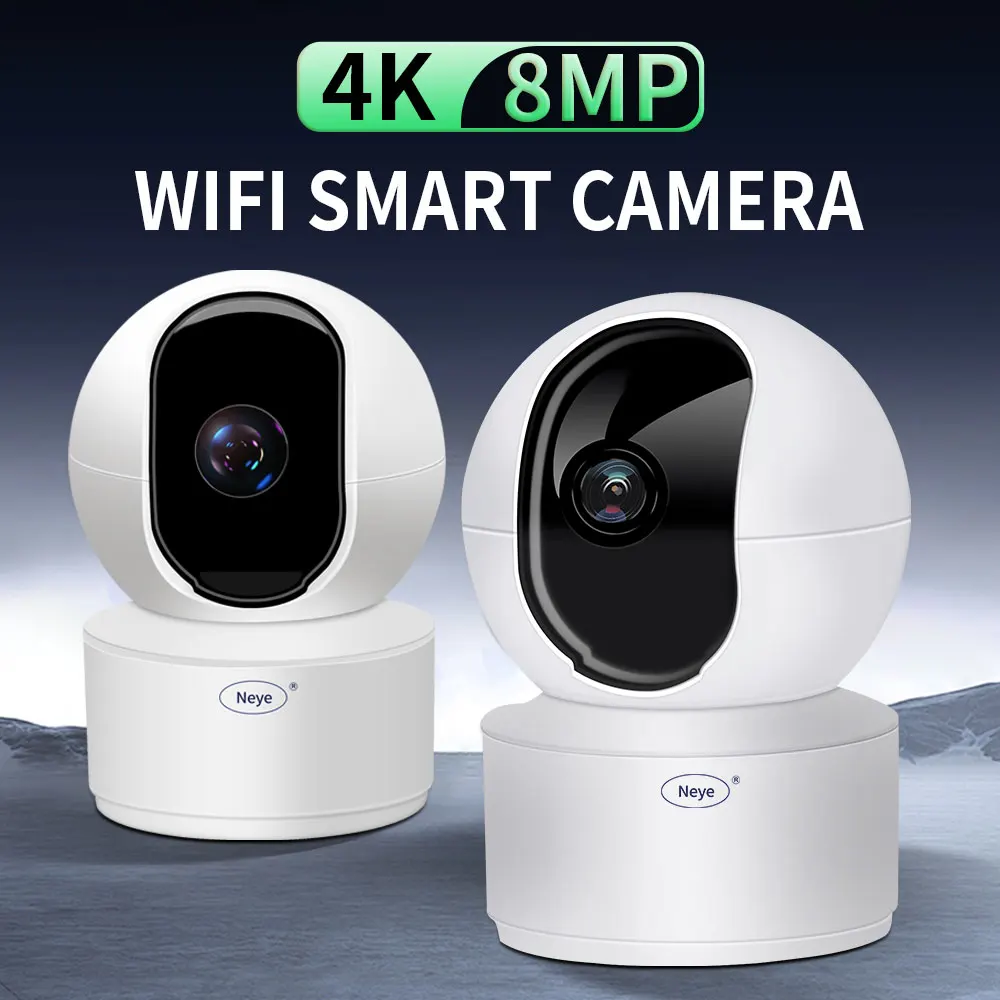 Neye S5 WiFi Smart Camera 8MP 4K Indoor Baby Monitor 360 ° Pan Tilt Automatic Tracking Camera CCTV Bidirectional Audio Camera 2