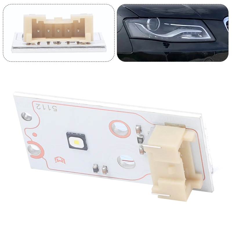 아우디 A4L A4 S4 B8 8K A5 2013-2016 LED 헤드라이트 주간 주행등 모듈 P121260용 화이트 DRL 엔젤 아이즈 보드 칩