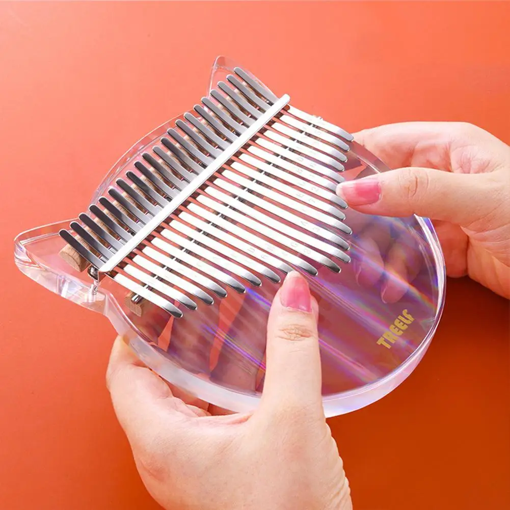 

Portable Crystal Thumb Piano Beautiful Transparent Plate Kalimba Musical Instrument