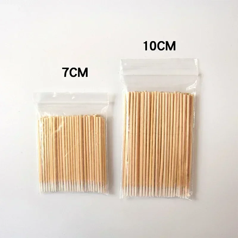 Cotton Swabs Manicure Tools Nail Manicure Tools Manicure Pedicure Tools Nail Manicure Sticks Nail Polish Tools 60/100/500Pcs Nails Wood Cotton Swab Clean Sticks Bud Tip Wooden Cotton Head Manicure Detail Corrector Nail Polish Remover Tool