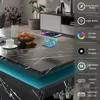 LED Coffee Table with Storage, with Wireless Charging and Speaker, High Glossy Modern Center Table with 24 Color LED Lights 3