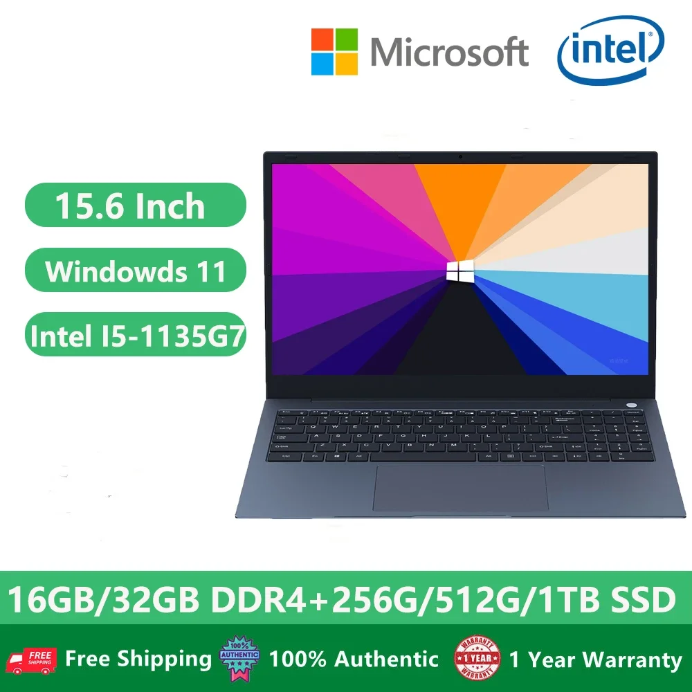 2024 Business I5 Laptop Notebook Da Gioco Di 11A Generazione Windows 11 Computer Pc Intel I5-1135G7 32Gb Ram + 2Tb Wifi Netbook