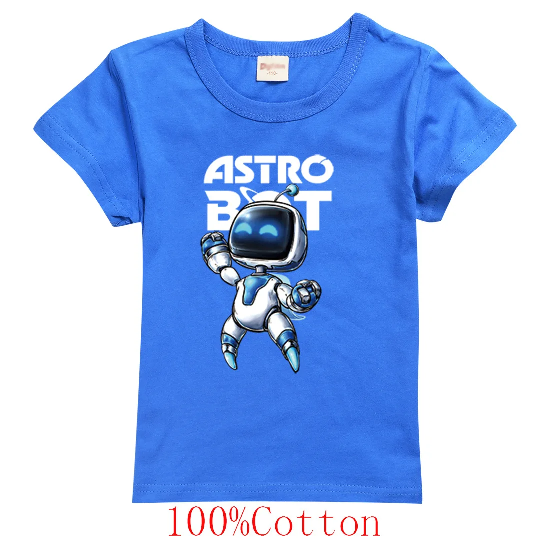 Boys T-Shirts ASTRO BOT Playroom Cartoon Print Children'S Tshirt Summer Casual Boys Clothes Toddler T Shirt Short Sleeve Tops 5