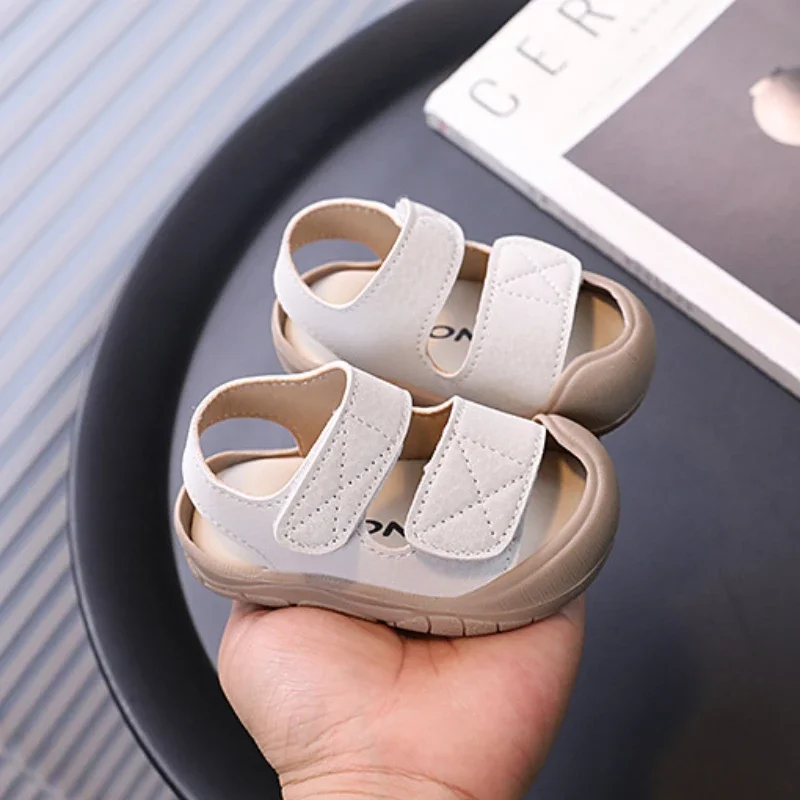 Kids Summer Beach Sandals Non Slip Hook Loop Casual Shoes