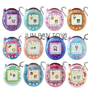 Original Tamagotchi Connection Electronic Pet Model Soda Flower Pink Light Blue Virtual Pet Game Console Birthday Gift Girls Toy