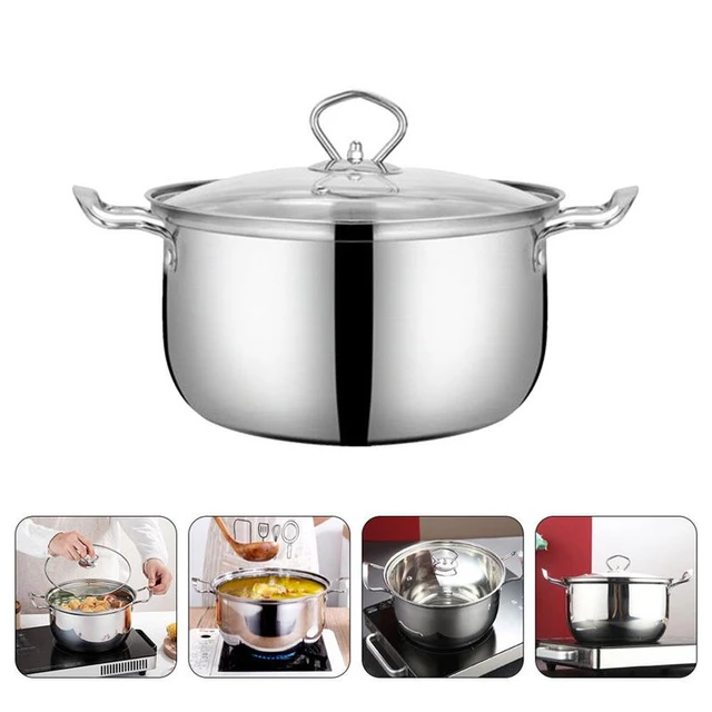 Small Hot Pot Cooking Pot With Lids Metal Boiling Water Stainless Steel  General Milk Pot Stock Nonstick Soup Pot Kitchen Supply - AliExpress