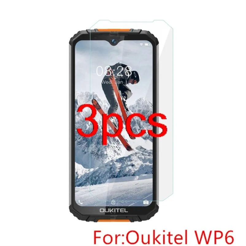 Прозрачное закаленное стекло для oukitel wp6 ip68, 3 шт., защита экрана, защитная пленка для телефона oukitel wp 6, переднее стекло 6,3 дюйма