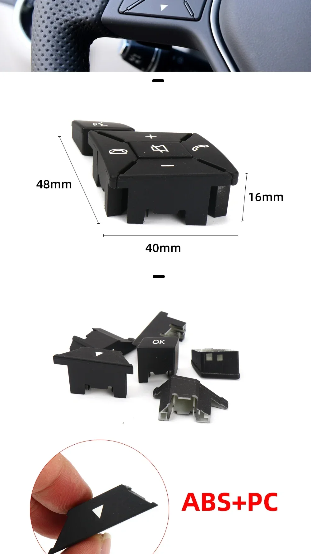 Auto Lenkrad Menü Control Schalter Taste Für Mercedes Benz C E A GLK CLS Klasse W204 X204 W212 W218 W156 W176 W117 W172 W246 – Detail 2