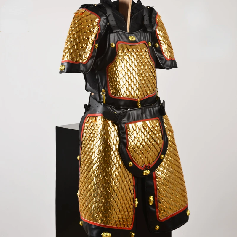 Ancient Chinese Generals Soldier Armor Slim Split Costume Armour Dragon Scales Men Women Hanfu Cosplay Costumes