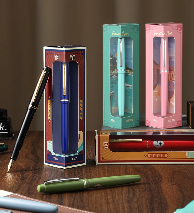 Fountain pen Pilot 78G 78G+ fountain pen Smooth Nib Writing Lightweight Design Classic Style Ideal Students Gift Multi-hole Pen