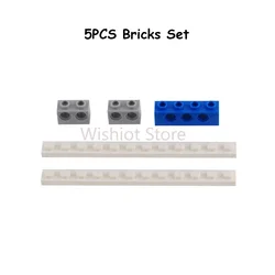 Enhanced Train Motor Power Pack with Battery Box, Tracks, and Base Plate (5PCS Bricks Set)