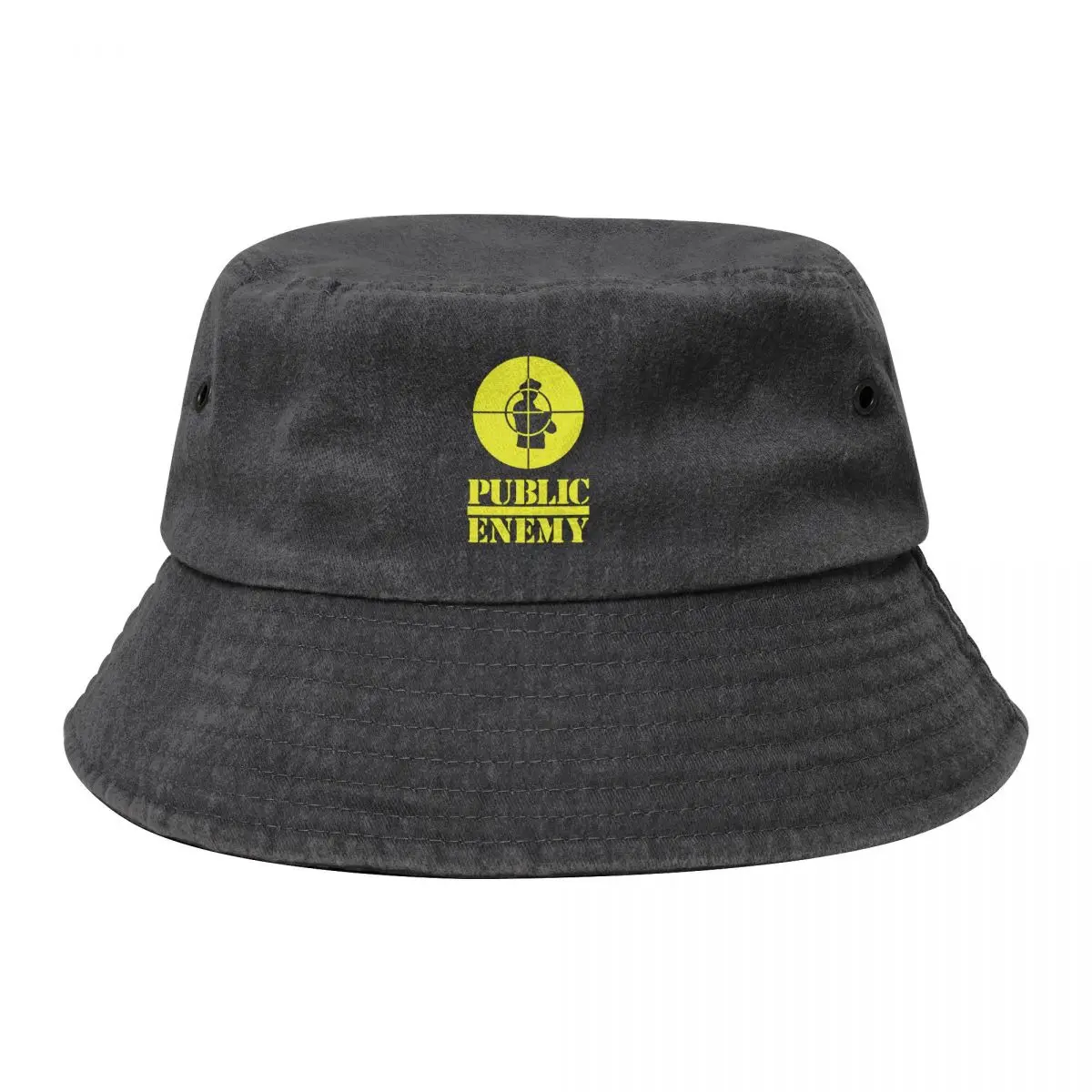 

Public Enemy Logo Cowboy Denim Fisherman Hat With Printing