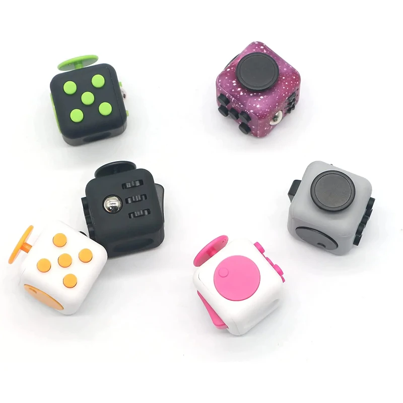 Fidget Toys Solid Color Dice Release Stress Autism Anxiety Relieve Adult Kids Anti-Stress Fingertip