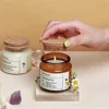 100ml Candle Glass Cups with Wooden Lid Clear Amber Bottle Jars Handmade Creative Dessert Scented Aromatherapy Empty Jars 3