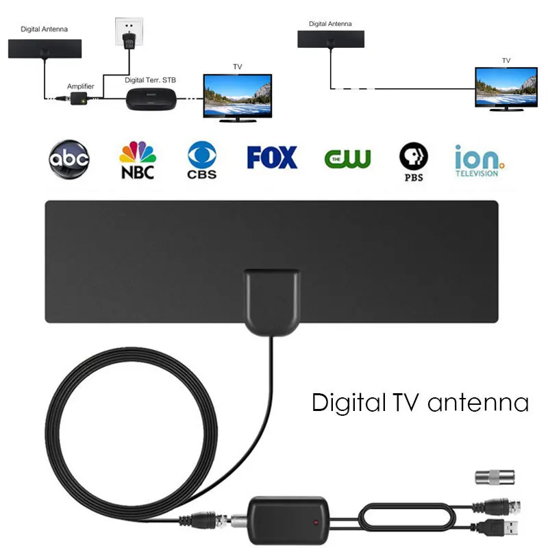 Free Shipping Digitale Hdtv Antenne Tv Ontvanger Indoor 980 Mijl Met Amplified Booster Vhf Freeview Lokale Kanaal Clear Antenne digital antenna for tv powerful amplified indoor tv antenna 450 miles range 4k hdtv signal booster for smart traditional tvs