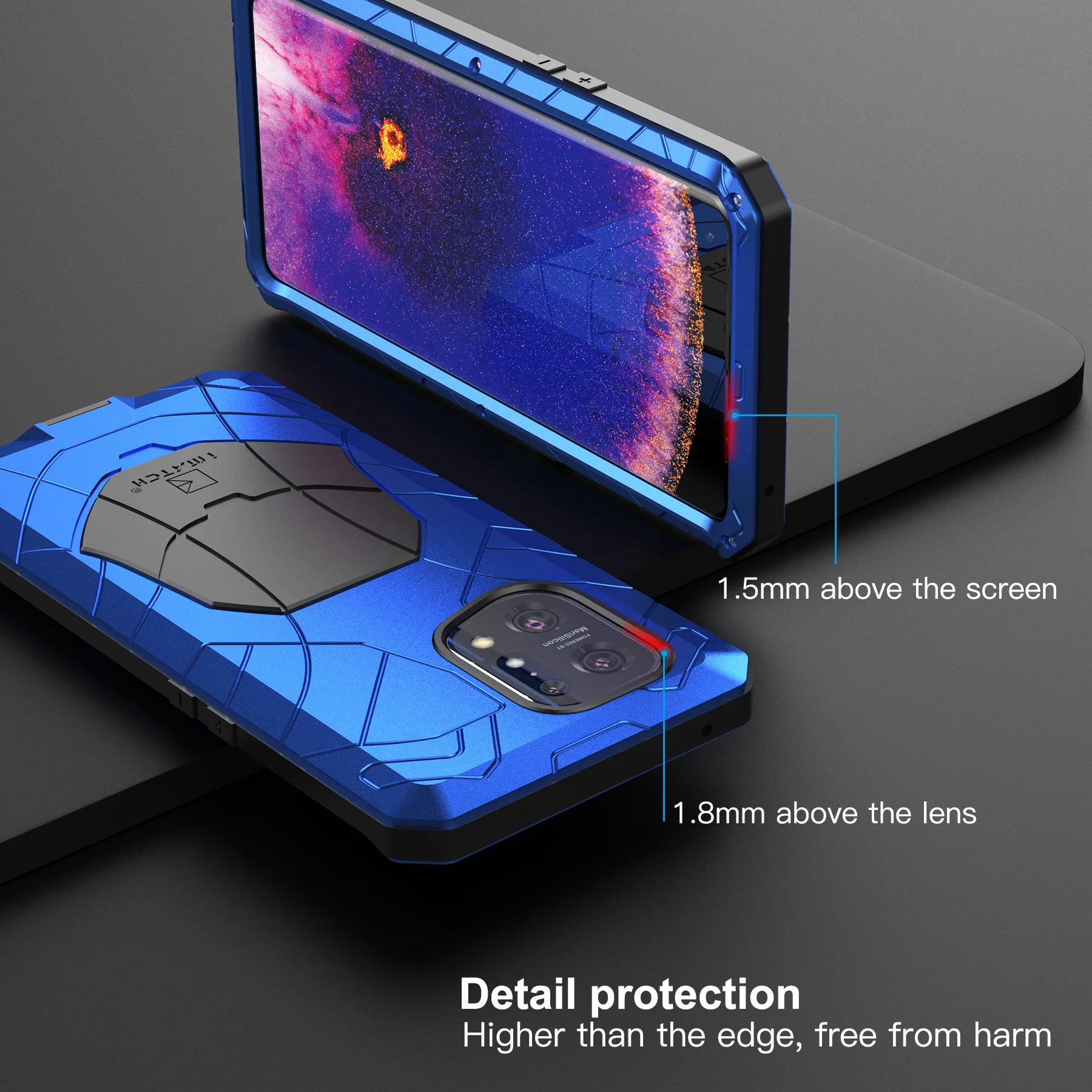 Original Imatch Aluminum Metal Silicone Shockproof Phone Cases For Oppo Find X6 X5 X3 Pro Dirt Shock Proof Armor Duty Case Cover
