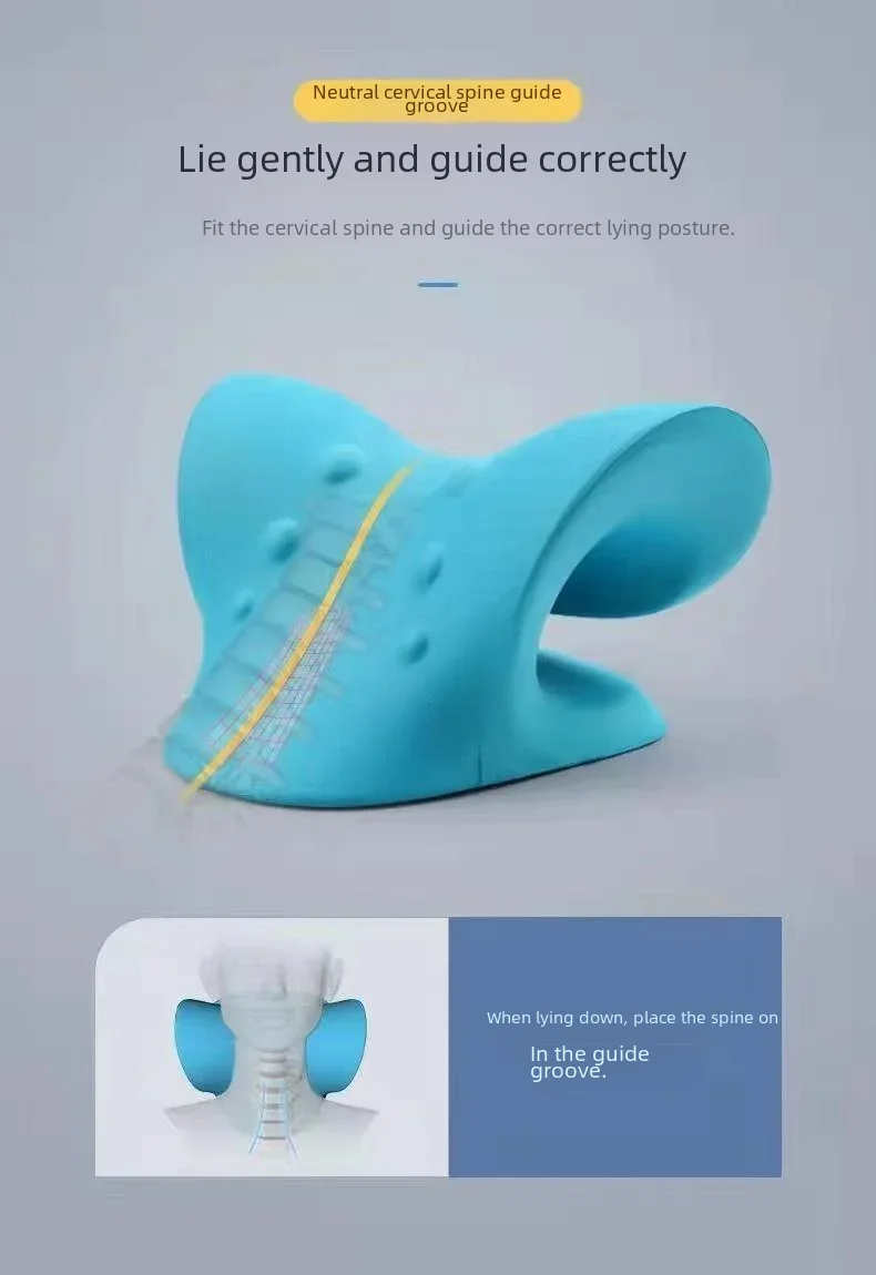 Description Picture 5 of itemC Type Home Use Neck Massager Cervical Traction Pillow Neck Shoulder Stretcher Relaxer Cervical Chiropractic Traction Device Mas