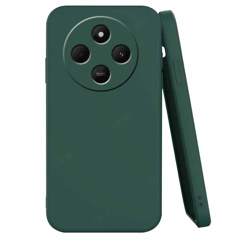 Liquid Silicone Shockproof Soft TPU Phone Case - Protective Bumper Cover (Black)