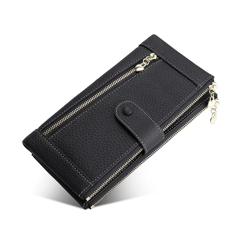 RFID-Kartenhalter-Geldbörse für Damen, 2022, neue Geldbörse aus weichem Echtleder, lange Clutch-Tasche aus Rindsleder – Detail 18