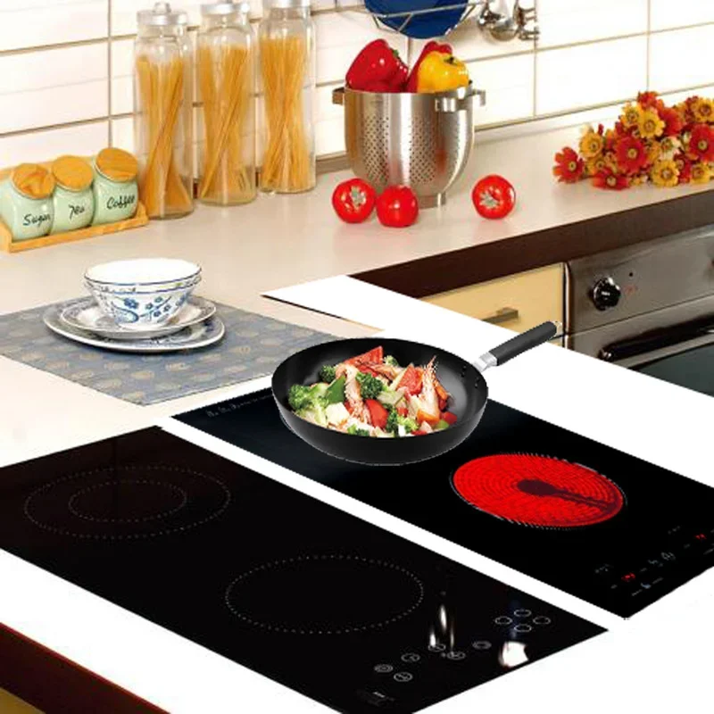 Kitchen 2 Rings Ceramic Cooker Induction Cooktop Double Electric Cooker Hob Heating Electric Stove Vertical Cooking Plate